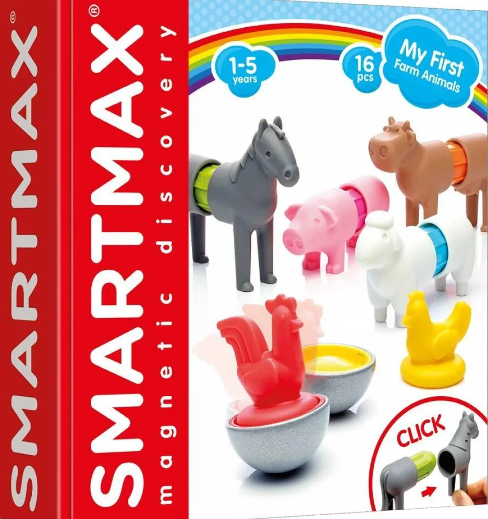 Smart Games Smartmax - Premières Découvertes Des Animaux De Ferme^ Jeux De Construction Aimantés Et Magnétiques