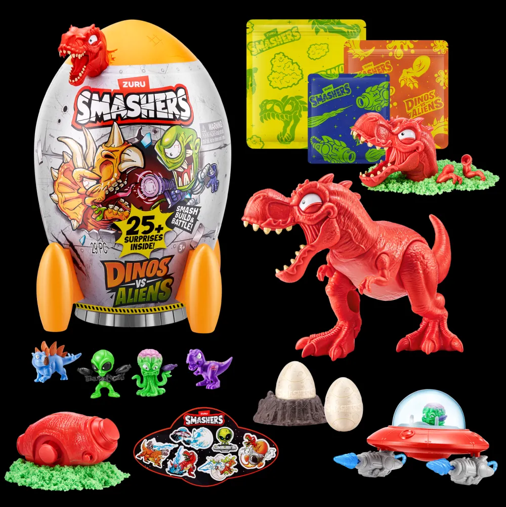Zuru Smashers Dino vs Alien^ Les Figurines Interactives Et À Fonction