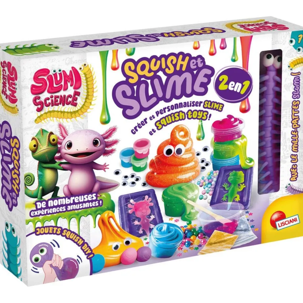 Lisciani Giochi Squish et slime 2 en 1 - Slumi science^ Modelage Et Moulage