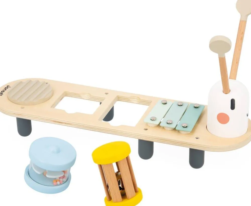 Janod Stand D'éveil Sonore, Chenille Musicale Avec Maracas^ Autres Jouets D'Éveil