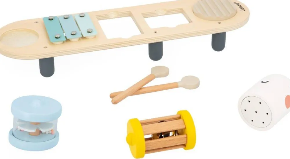 Janod Stand D'éveil Sonore, Chenille Musicale Avec Maracas^ Autres Jouets D'Éveil