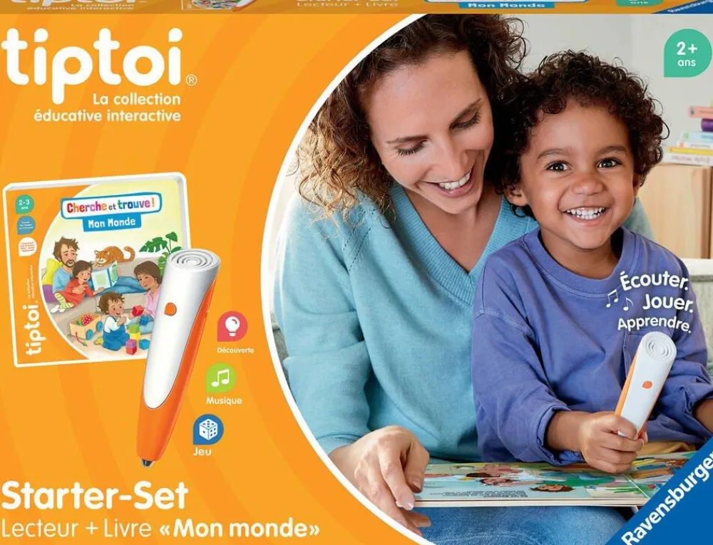 Ravensburger Starter set Tip Toi - Stylo Tip Toi et livre mon monde^ Stylos Interactifs