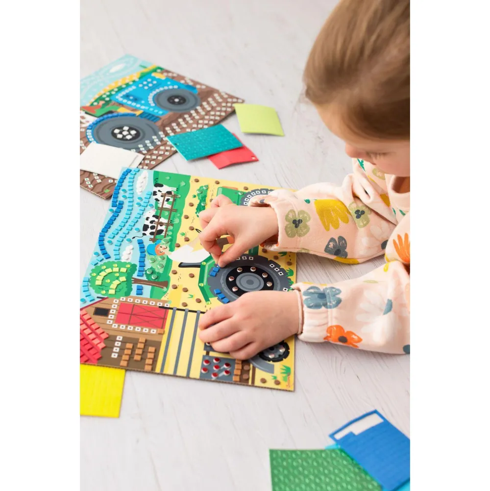 Au Sycomore Stickn & Fun 5 mosaiques La vie à la ferme^ Sables, Paillettes Et Mosaïques