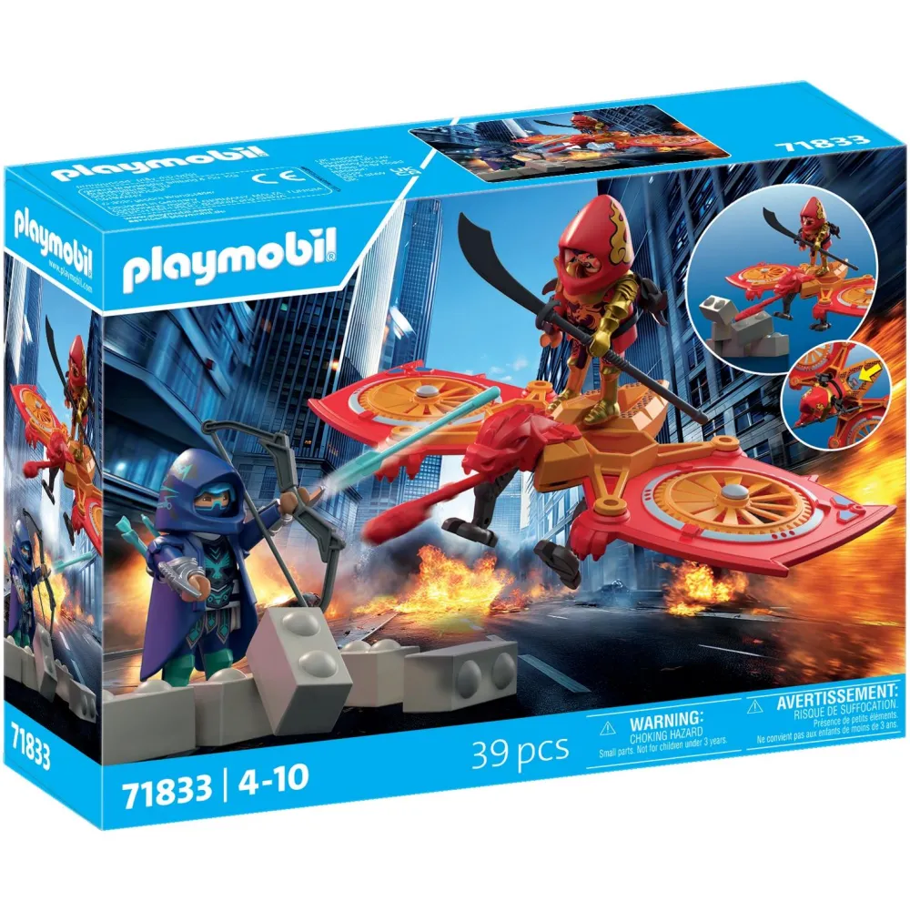 Playmobil Super-héros et son drone contre un ninja Heroes 71833^ Les Monstres, Les Robots Et La Science-Fiction