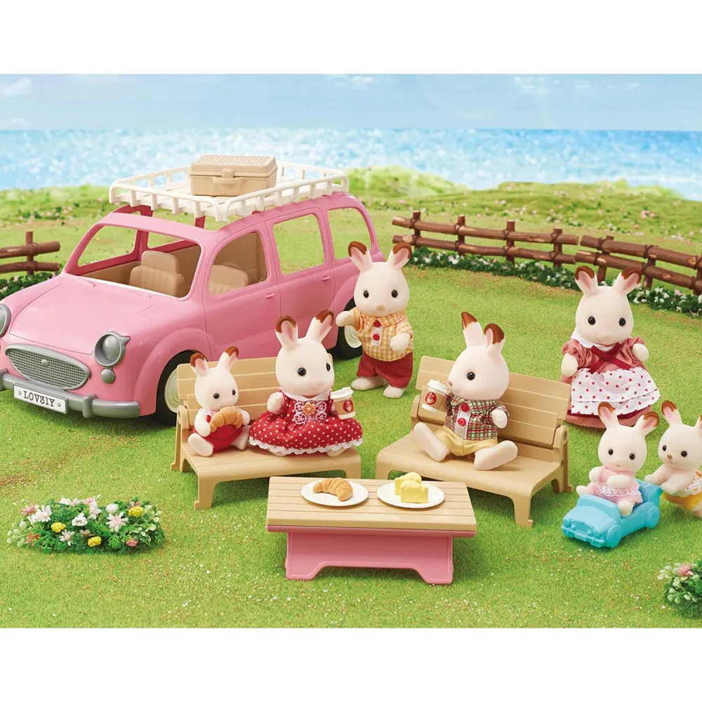 Sylvanian Families - Le monospace rose et set de pique-nique 5535^ Mini-Univers