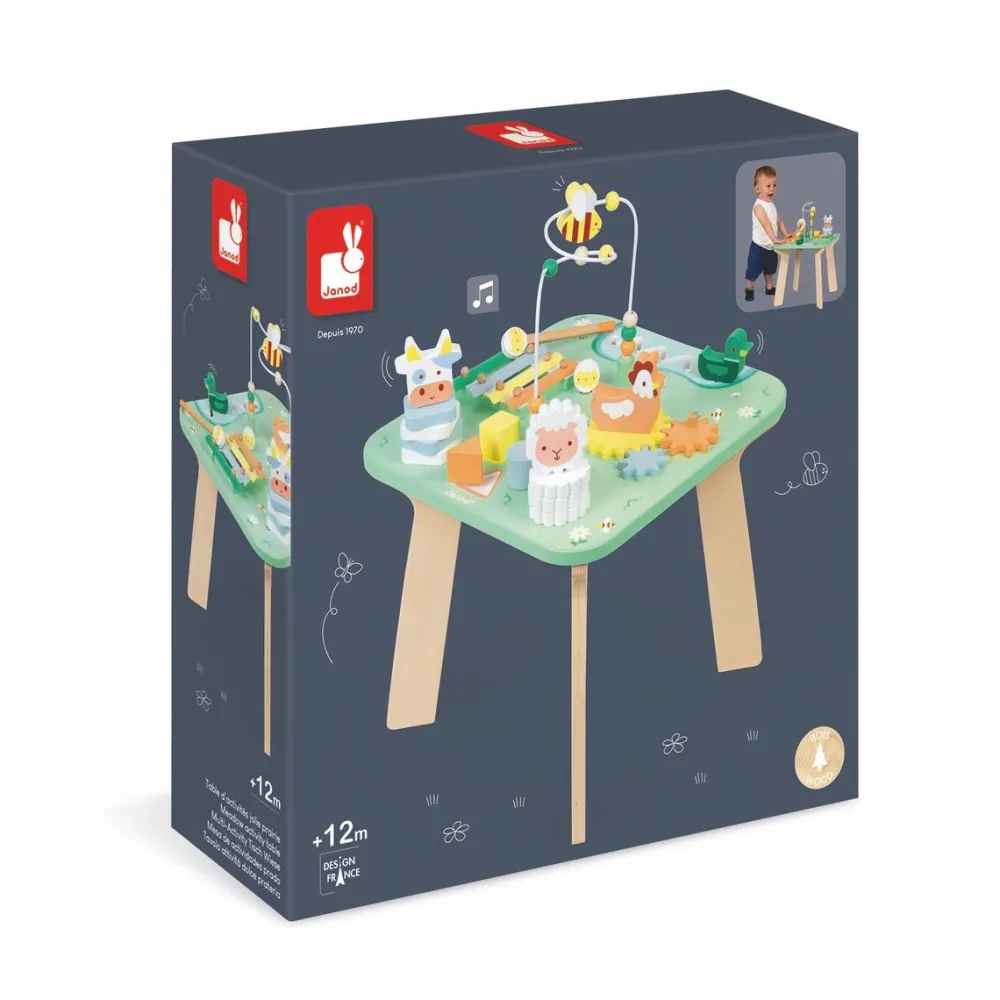 Janod Table d’activités jolie prairie^ Tapis, Portiques Et Tables D'Activités