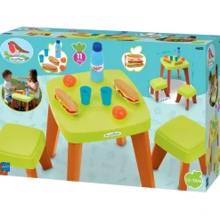 Ecoiffier Table de pique-nique avec 2 tabourets^ Dinette Et Accessoires