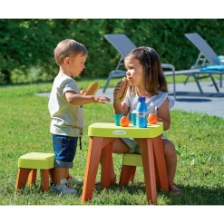 Ecoiffier Table de pique-nique avec 2 tabourets^ Dinette Et Accessoires