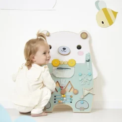 Janod Tableau d'activités ourson gamme pure^ Hochets Et Jouets D'Activités