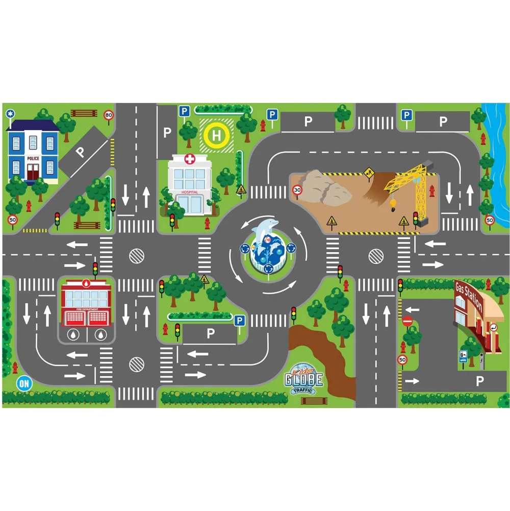 TEAM City Tapis de signalisation avec lumières^ Garages Et Tapis