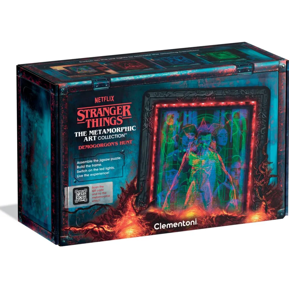 Clementoni The Metamorphic Art Collection - Stranger Things - Cadre lumineux Démogorgon^ Puzzles De 500 À 999 Pièces