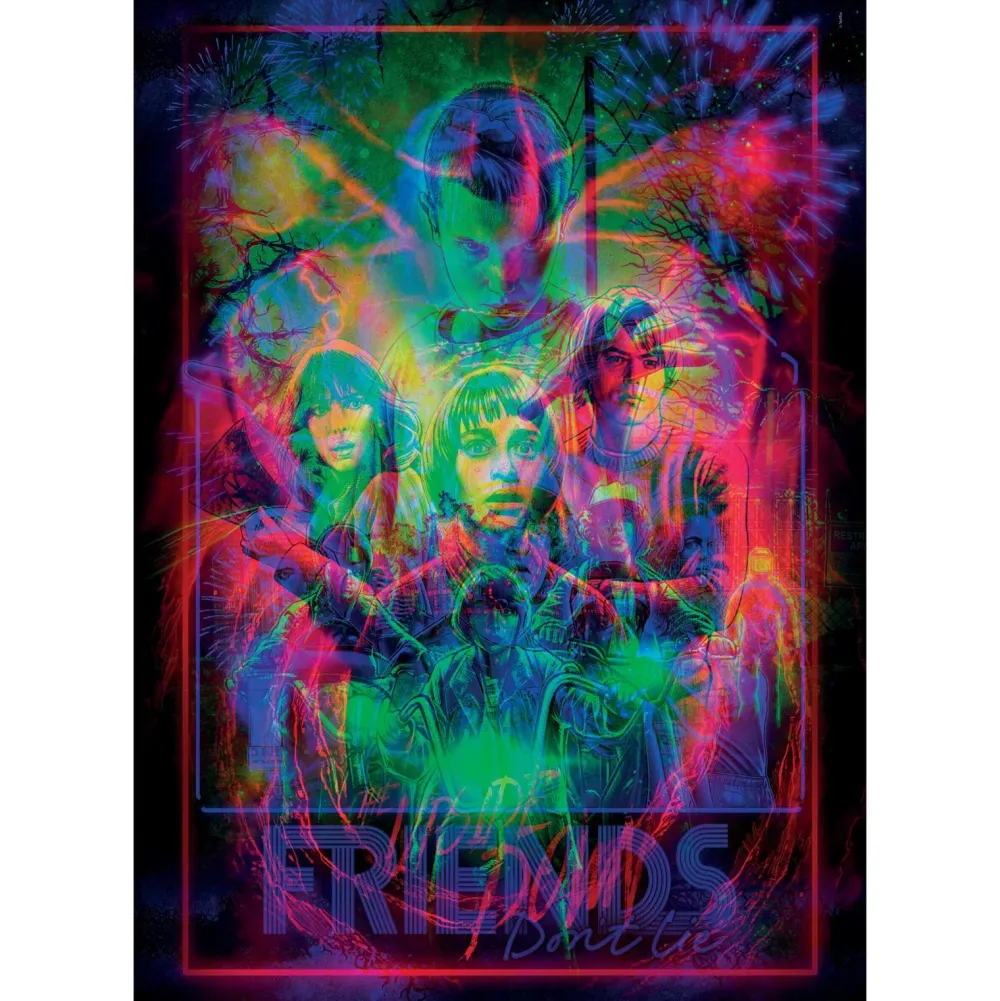 Clementoni The Metamorphic Art Collection - Stranger Things - Cadre lumineux Le monde à l'envers^ Puzzles De 500 À 999 Pièces