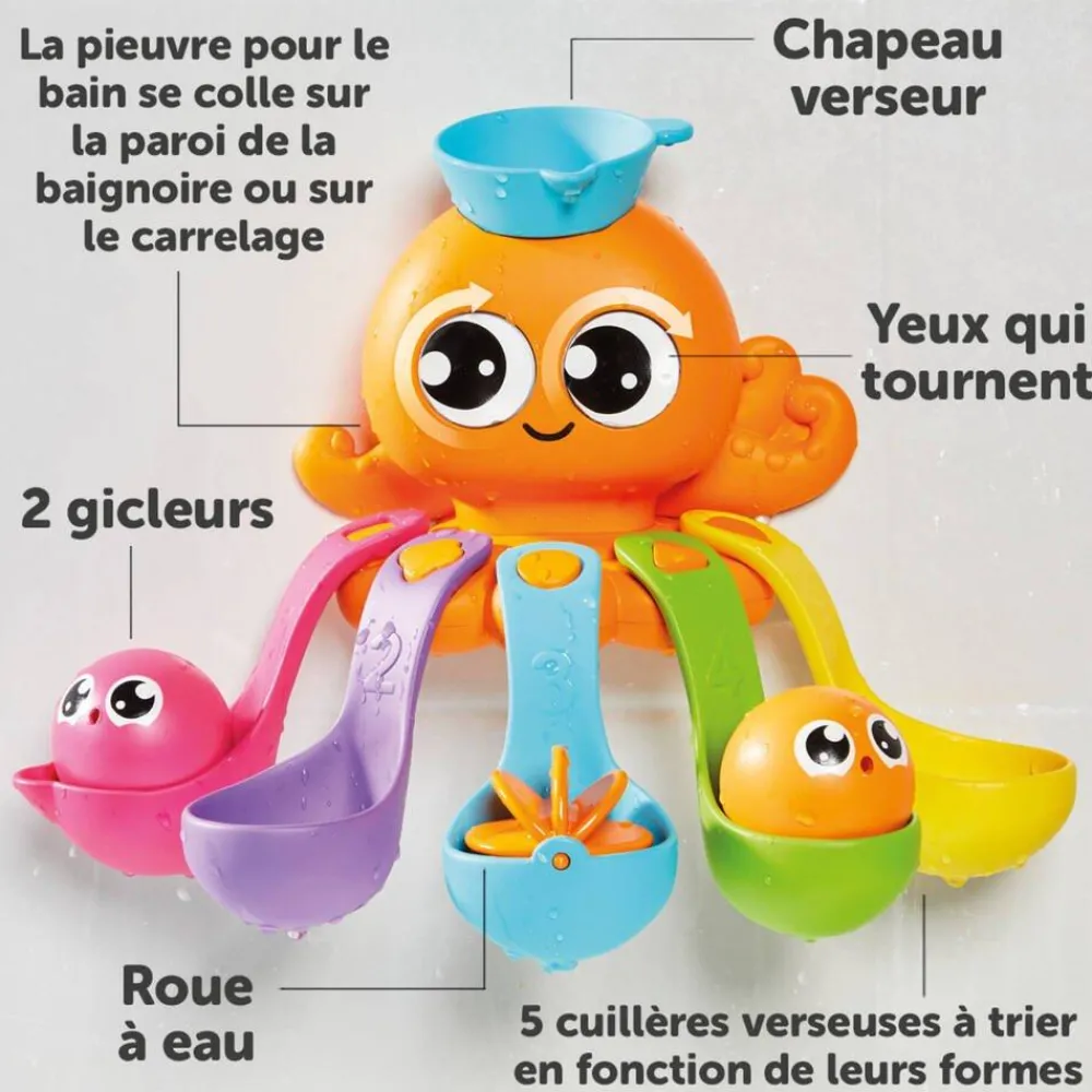 Varta Toomies - Poulpy Avec 7 Activités À Découvrir, Système De Ventouse Inclus^ Jouets De Bain