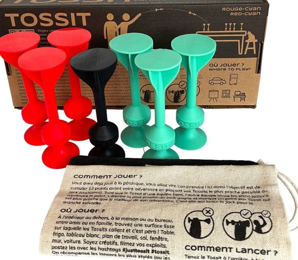 Gigamic Tossit Rouge-cyan^ Jeux D'Action Et D'Adresse