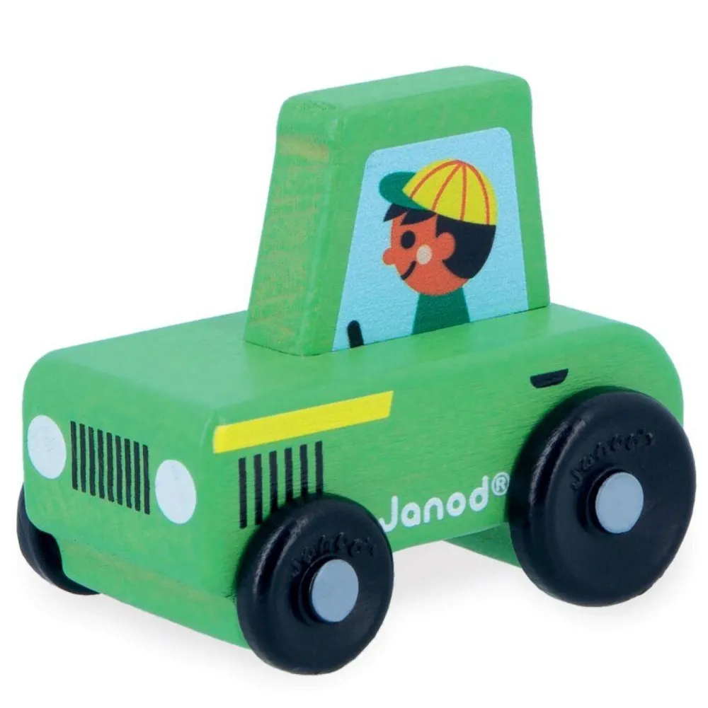 Janod Tracteur vert en bois - Cross roads^ Autres Jouets D'Éveil