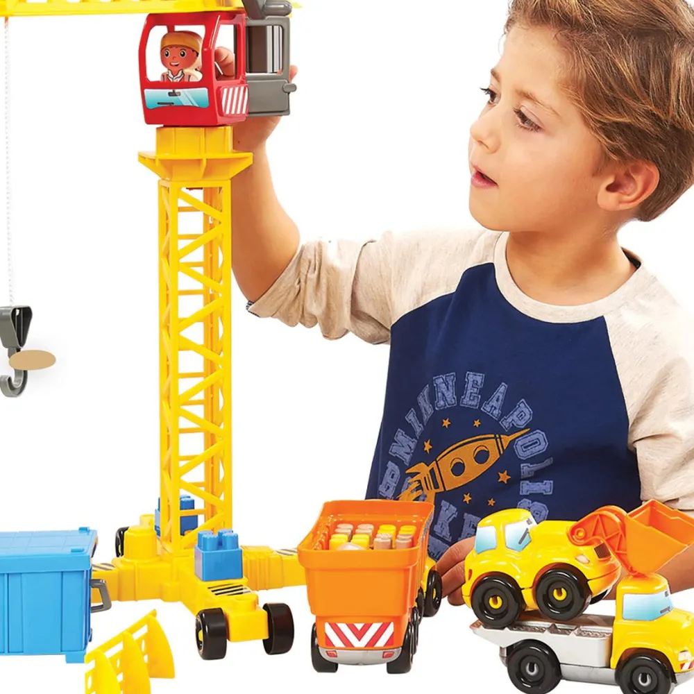 Ecoiffier Travaux Publics + Grue Abrick^ Travaux Et Chantier