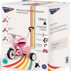 Moov'ngo Tricycle Confort évolutif aux couleurs de Cerise & Capucine^ Tricycles, Draisiennes Et Vélos