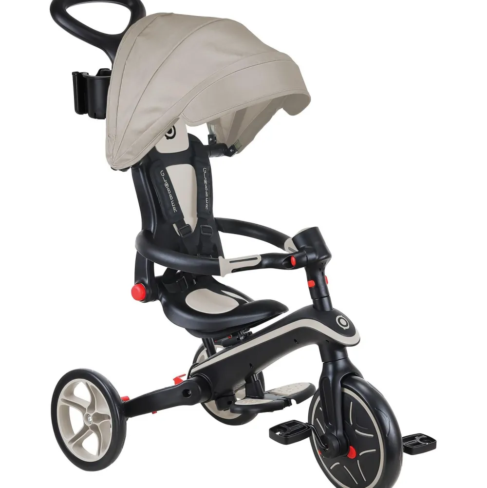 Globber Tricycle Explorer 4 en 1 évolutif et pliable taupe^ Tricycles, Draisiennes Et Vélos