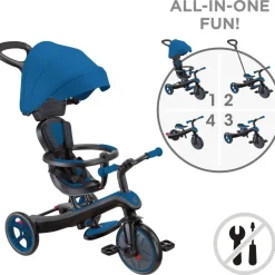 Globber Tricycle explorer V2 - 4 en 1 bleu royal^ Tricycles, Draisiennes Et Vélos