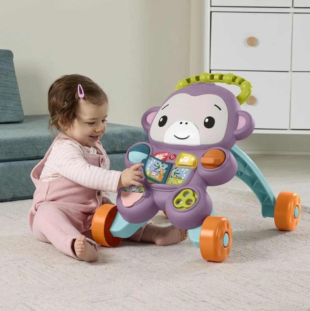 Varta Trotteur singe violet Fisher Price^ Trotteurs, Pousseurs, Porteurs Et Bascules