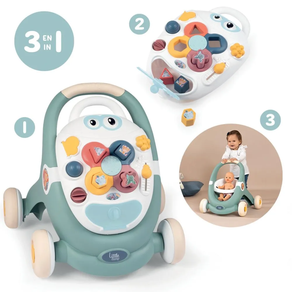 Smoby Trotti 3 en 1 - Little^ Trotteurs, Pousseurs, Porteurs Et Bascules