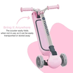 Trottinette 3 roues lumineuse - Y Glider rose^ Trottinettes