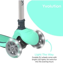 Trottinette 3 roues lumineuse - Y Glider Air Vert^ Trottinettes