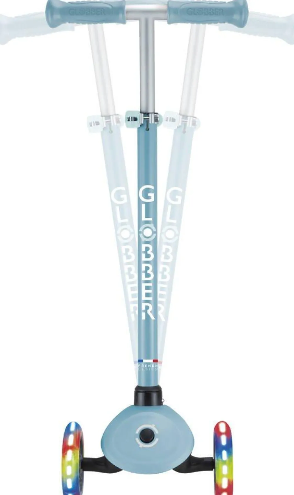 Globber Trottinette 3 roues Primo lights bleue^ Trottinettes
