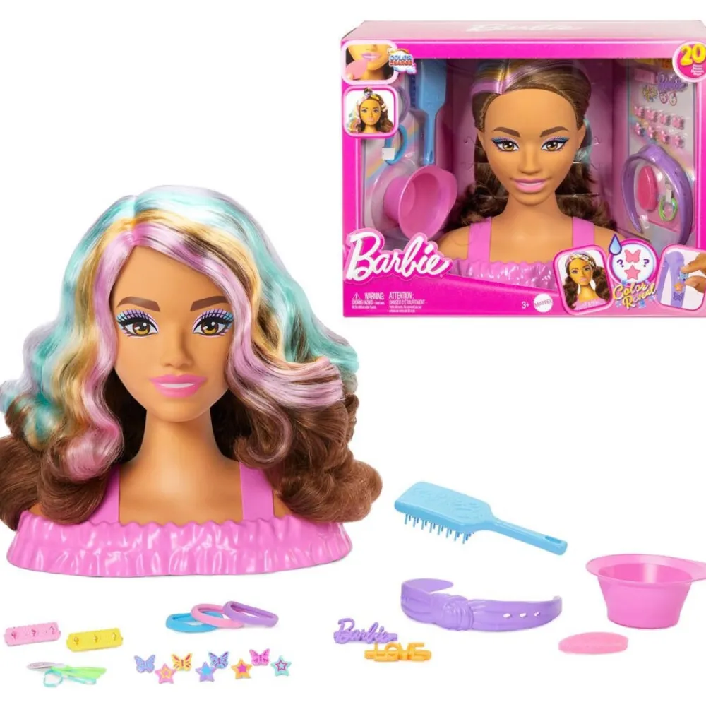Mattel Tête à coiffer Barbie brune^ Maquillage Et Beauté