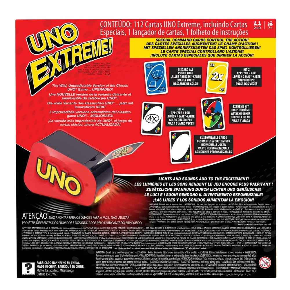 Mattel Games Uno Extrême^ Jeux D'Ambiance|Jeux D'Action Et D'Adresse