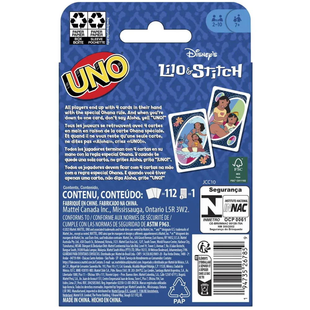 Mattel Games Uno Lilo & Stitch^ Jeux D'Ambiance