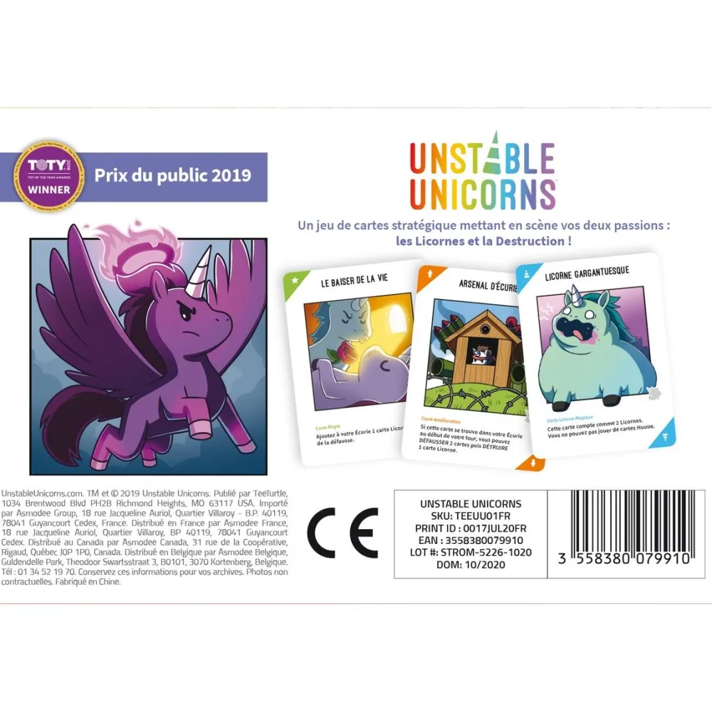 Asmodu00e9e Unstable Unicorns^ Jeux D'Ambiance|Jeux De Stratégie Et De Réflexion