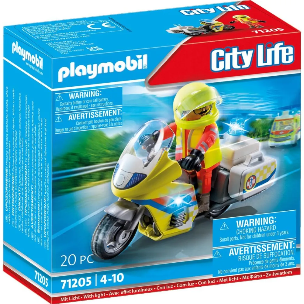Playmobil Urgentiste en moto City Life 71205^ La Ville, La Police Et Les Secours