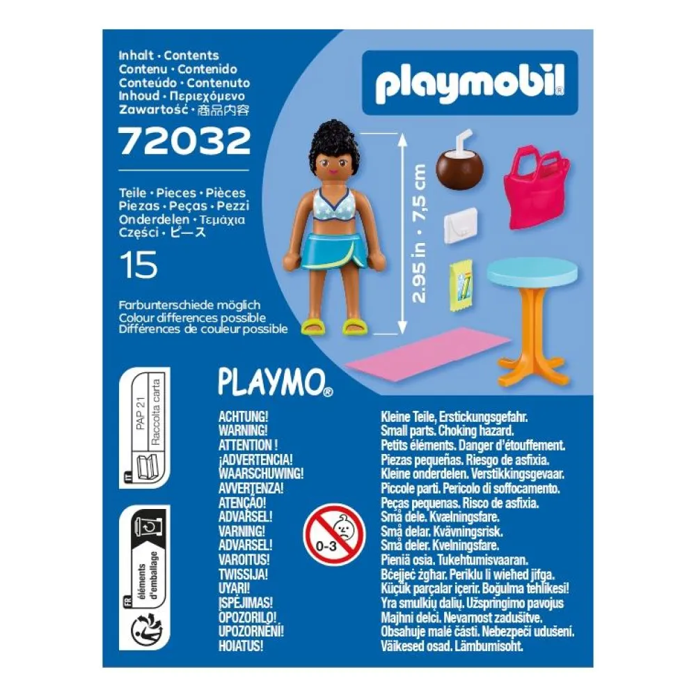 Playmobil Vacancière à la plage Spécial Plus 72032^ Le Sport, Les Loisirs Et Les Vacances