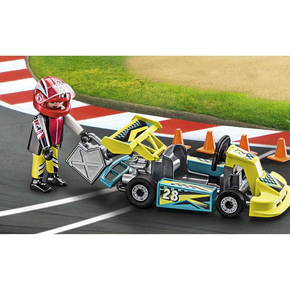 Playmobil Valisette Pilote de karting Action^ Le Sport, Les Loisirs Et Les Vacances
