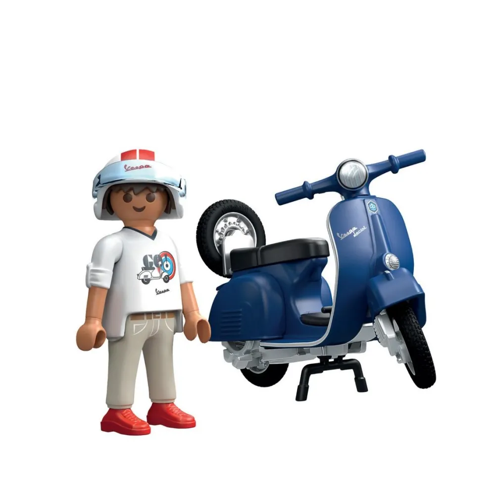 Playmobil Vespa 150 Sprint Veloce 1969 Bleu 71622^ Le Sport, Les Loisirs Et Les Vacances
