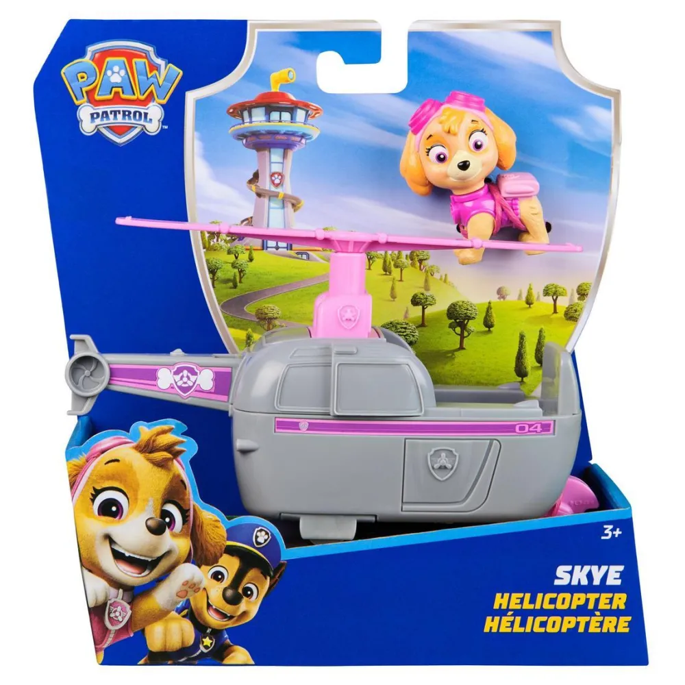 Spin Master Véhicule 15 cm et figurine La Pat Patrouille : Hélicoptère Stella^ Les Héros Et Personnages