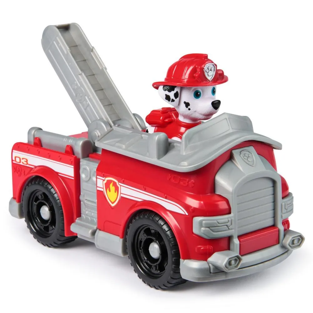 Spin Master Véhicule 15 cm et figurine La Pat Patrouille : Camion de pompier Marcus^ Les Héros Et Personnages