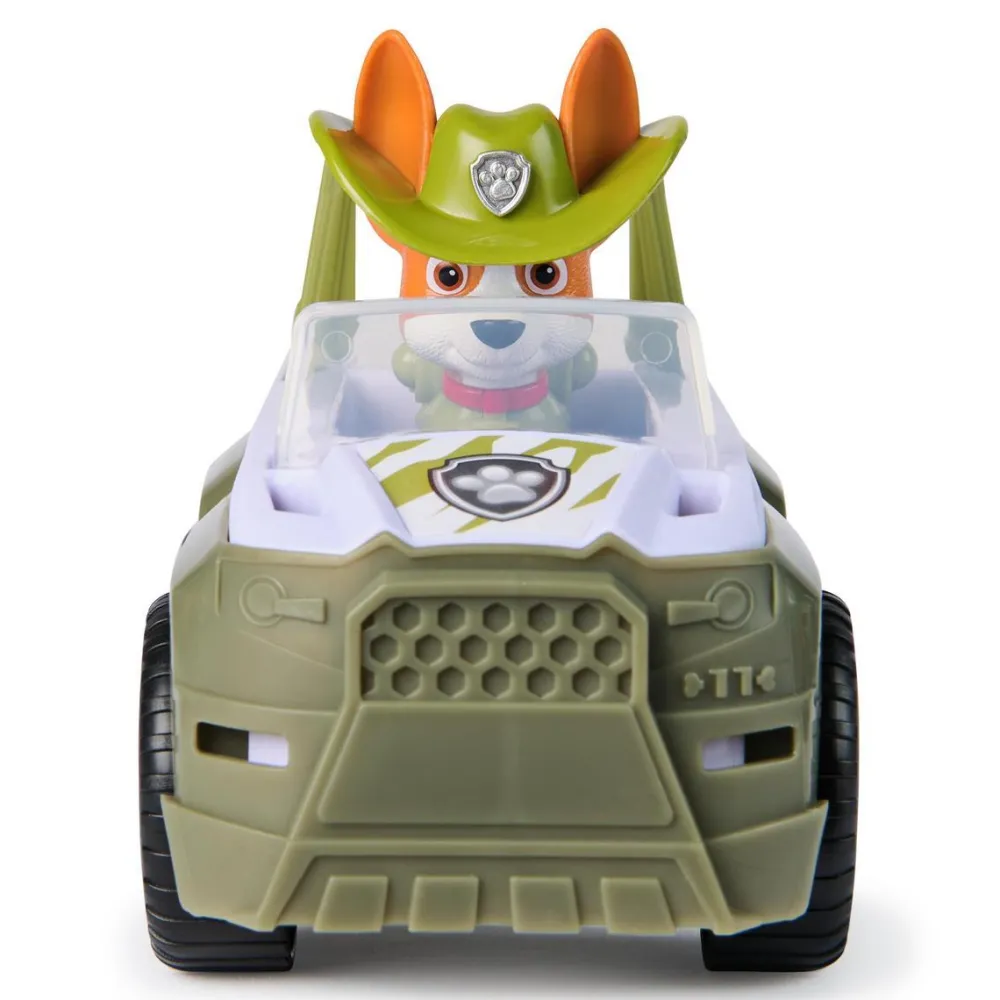 Spin Master Véhicule 15 cm et figurine La Pat Patrouille : véhicule de la jungle Tracker^ Les Héros Et Personnages