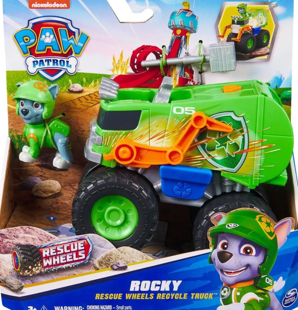Spin Master Véhicule + Figurine Rescue Wheels Pat Patrouille - Rocky^ Petites Voitures