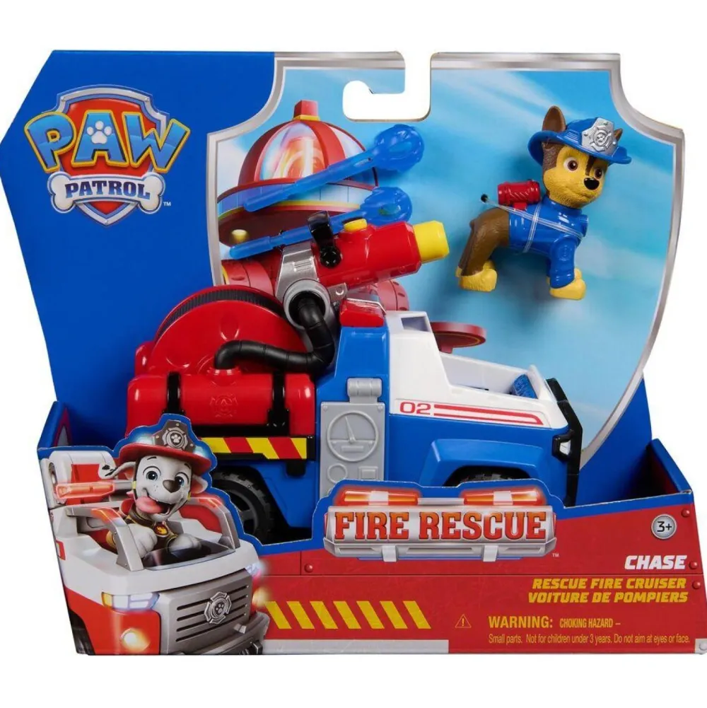 Spin Master Véhicule et figurine Chase Fire Rescue La Pat Patrouille^ Les Héros Et Personnages