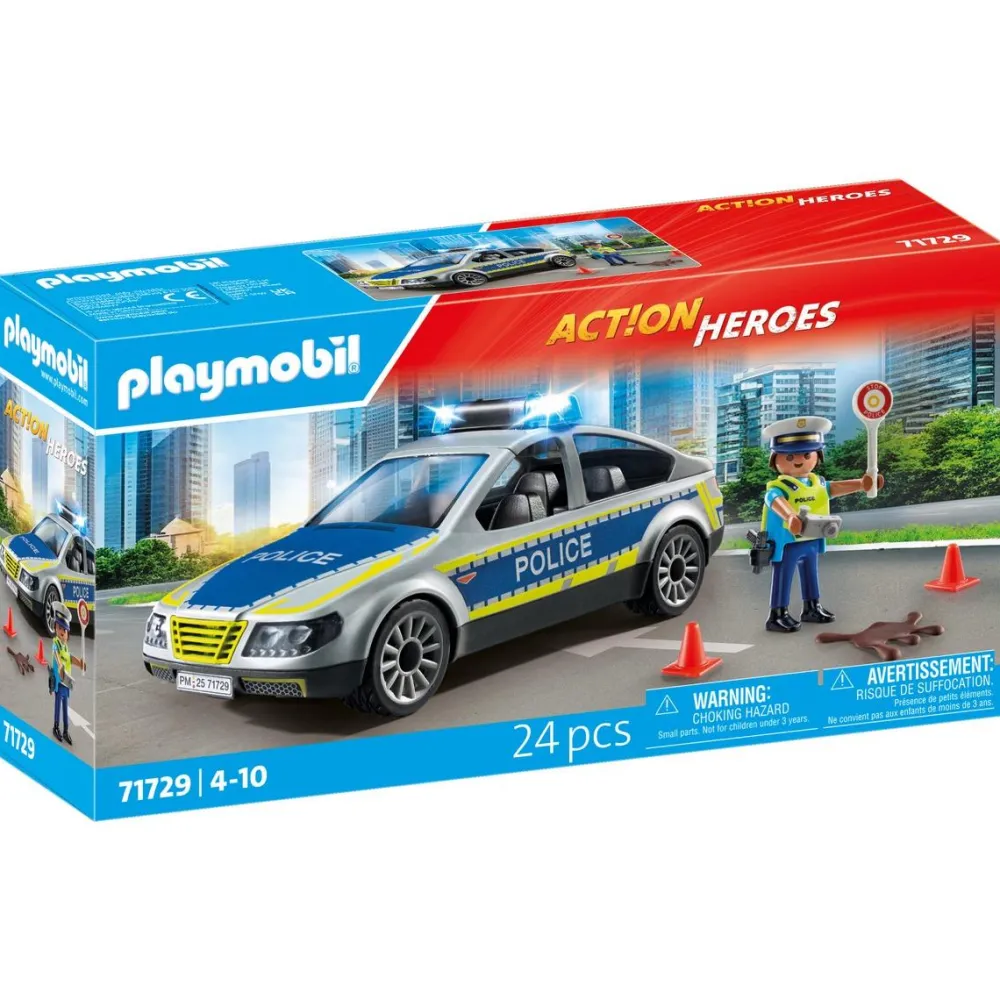 Varta Voiture de police avec sirène et gyrophare PLAYMOBIL ACTION HEROES 71729^ La Ville, La Police Et Les Secours