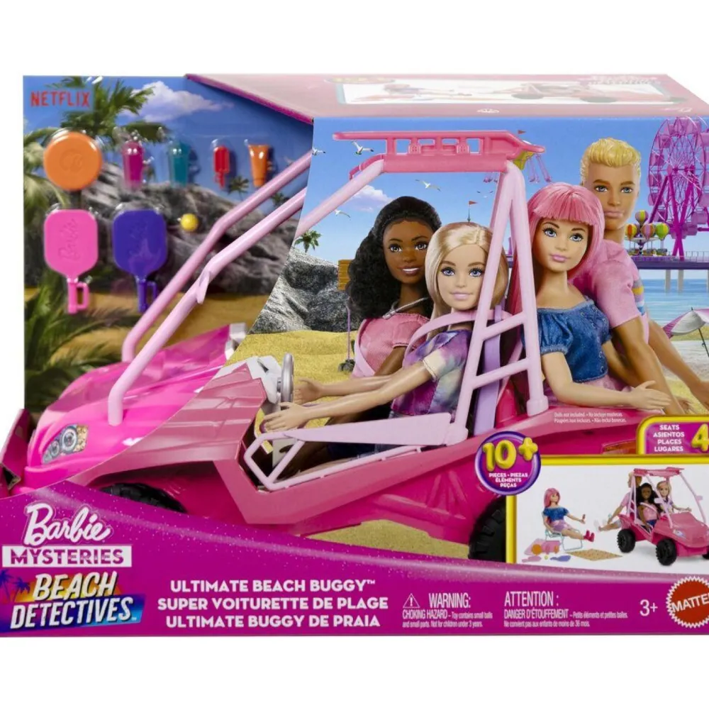 Mattel Voiturette de plage Barbie - Barbie Mysteries^ Poupées Mannequins