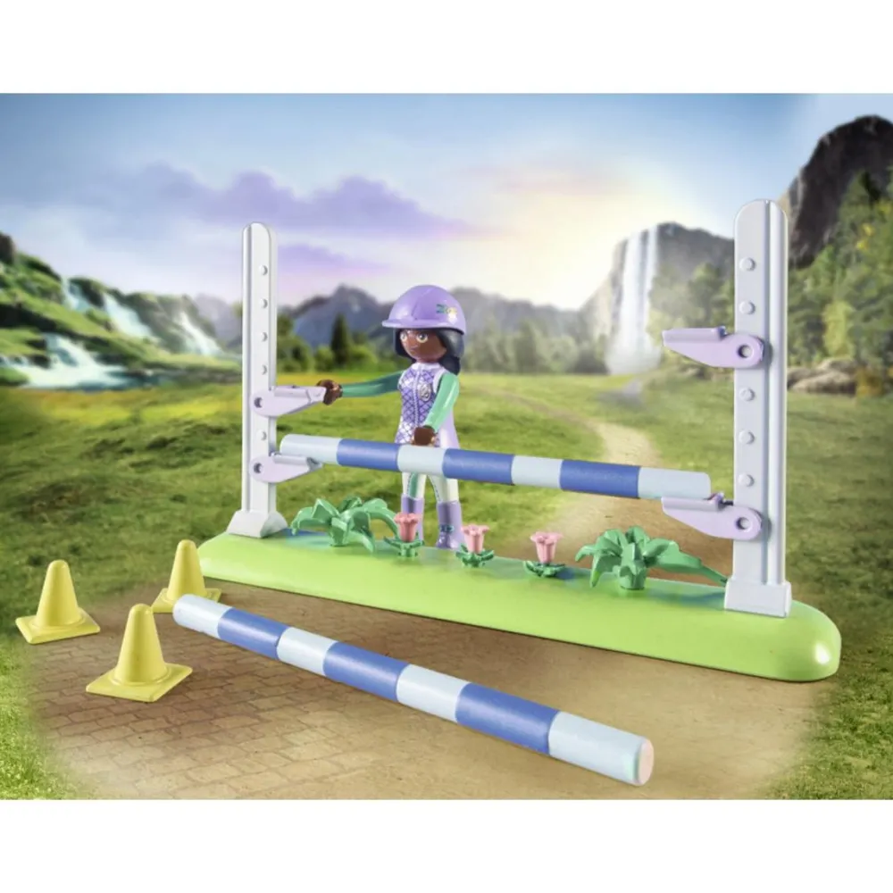 Playmobil Zoe et Blaze avec parcours d'obstacles Horses of Waterfall 71355^ La Ferme Et L'Univers Agricole