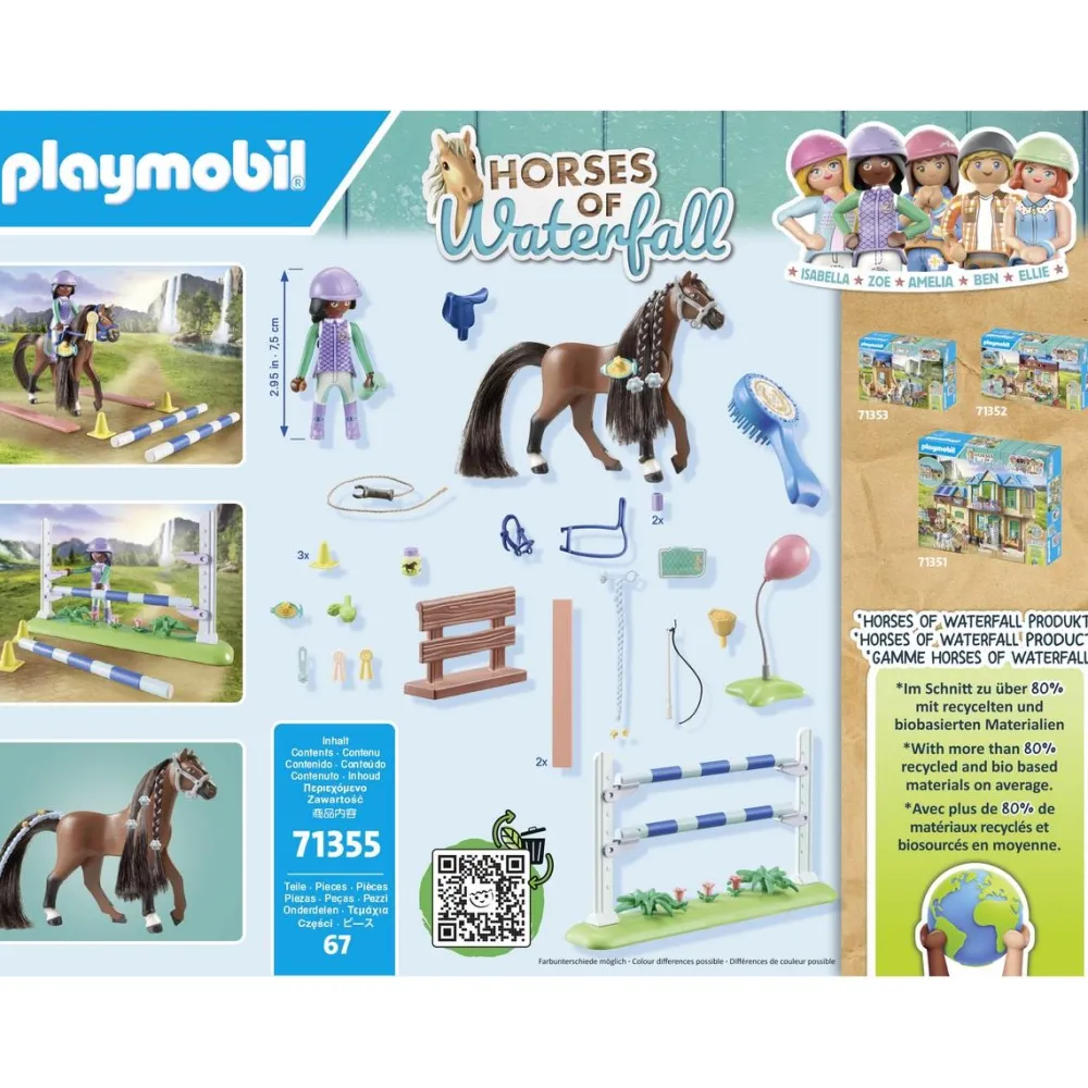 Playmobil Zoe et Blaze avec parcours d'obstacles Horses of Waterfall 71355^ La Ferme Et L'Univers Agricole