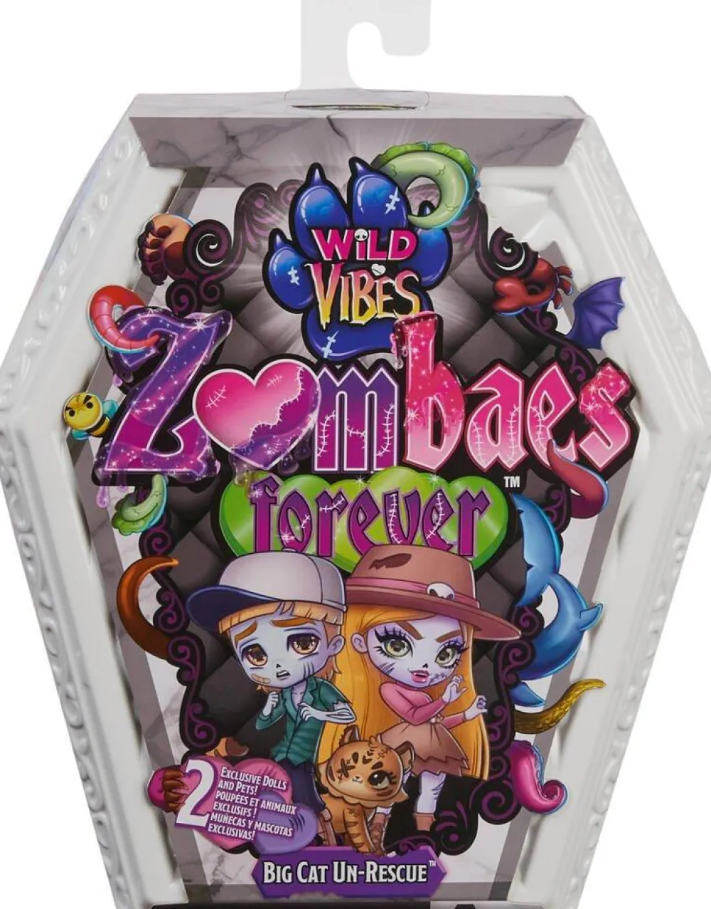 Spin Master Zombaes Wild Vibes - Pack De 2 Wild Vibes Big Cat Un-Rescue^ Les Monstres, Les Robots Et La Science-Fiction